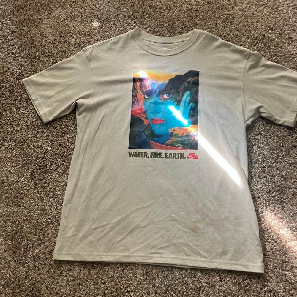 Nike Loose Fit Tee in Cream